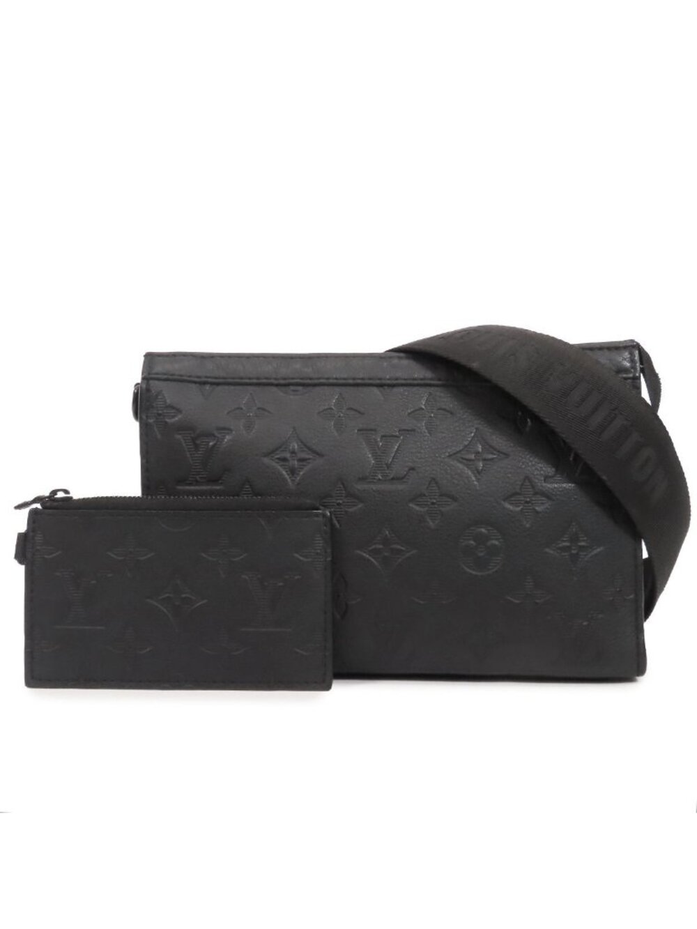 Louis Vuitton Gaston Wearable Wallet Black Monogram Shadow 2-Way Shoulder Bag
